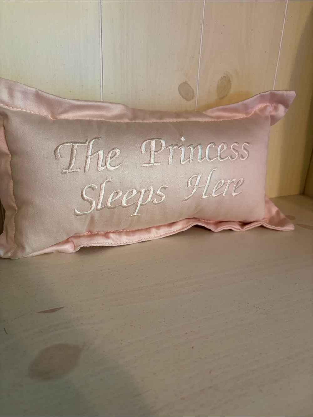 Pink 'The Princess Sleeps Here' Decorative Pillow